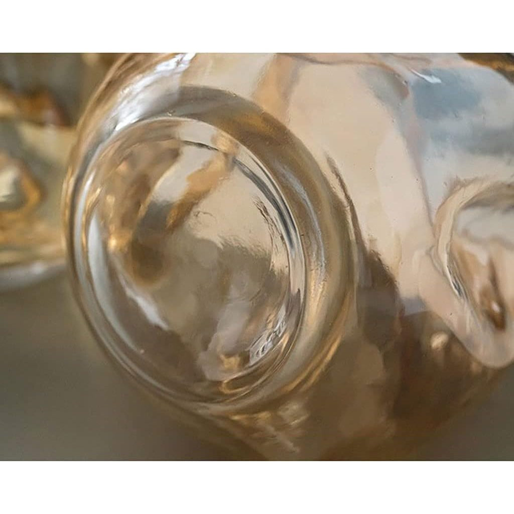 Glass Decorative Vase Modern Transparent Decorative Glass Vase - Irregular Shaped for Home Living Room and Office Desktop Decoration - Gift Vas