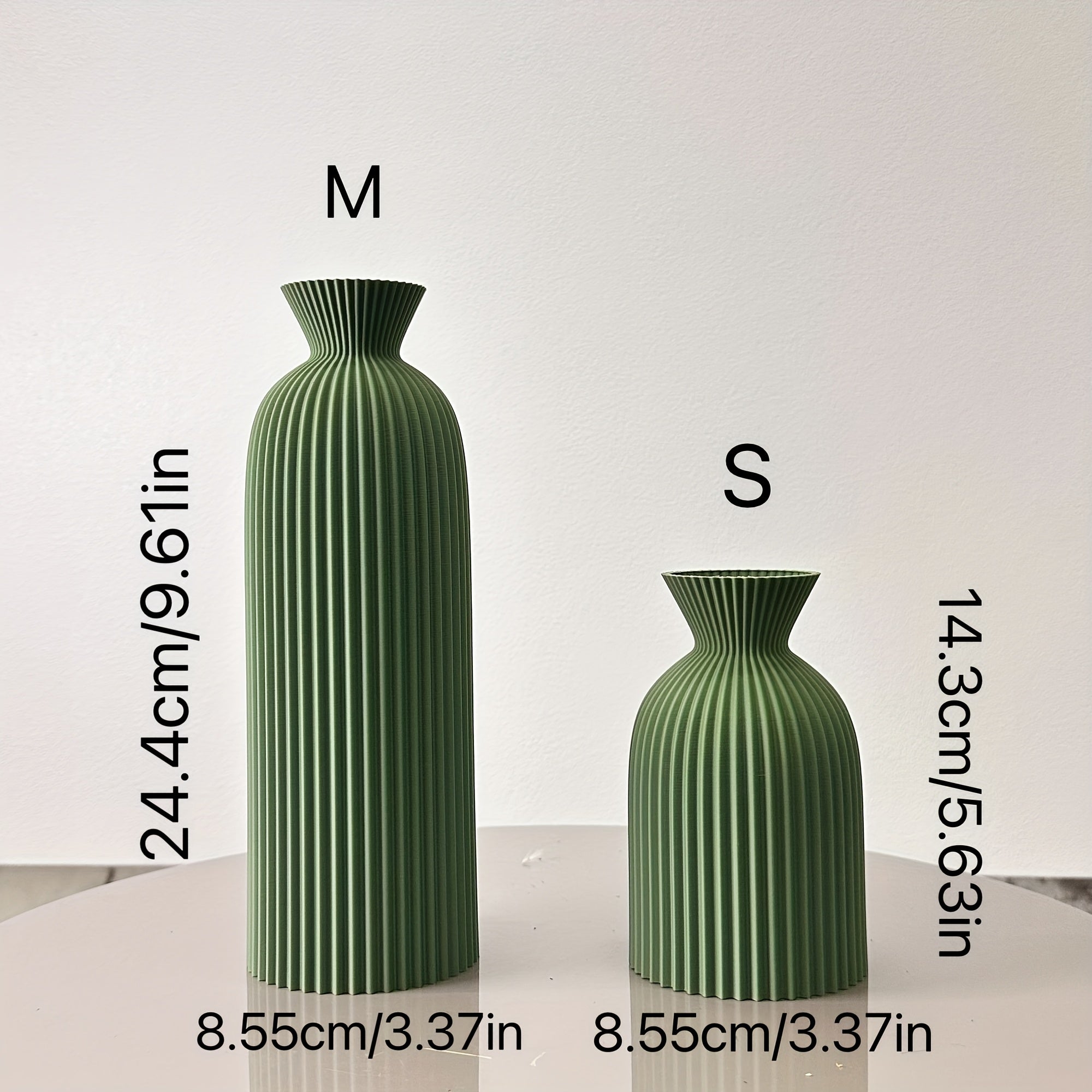 2pcs Set of Wavy Art Vases, Dried Flower Arrangement Vases, Suitable for Home Decoration Ornaments Vases, Entrance Hall Decoration Vases, Office Desktop Vase Ornaments