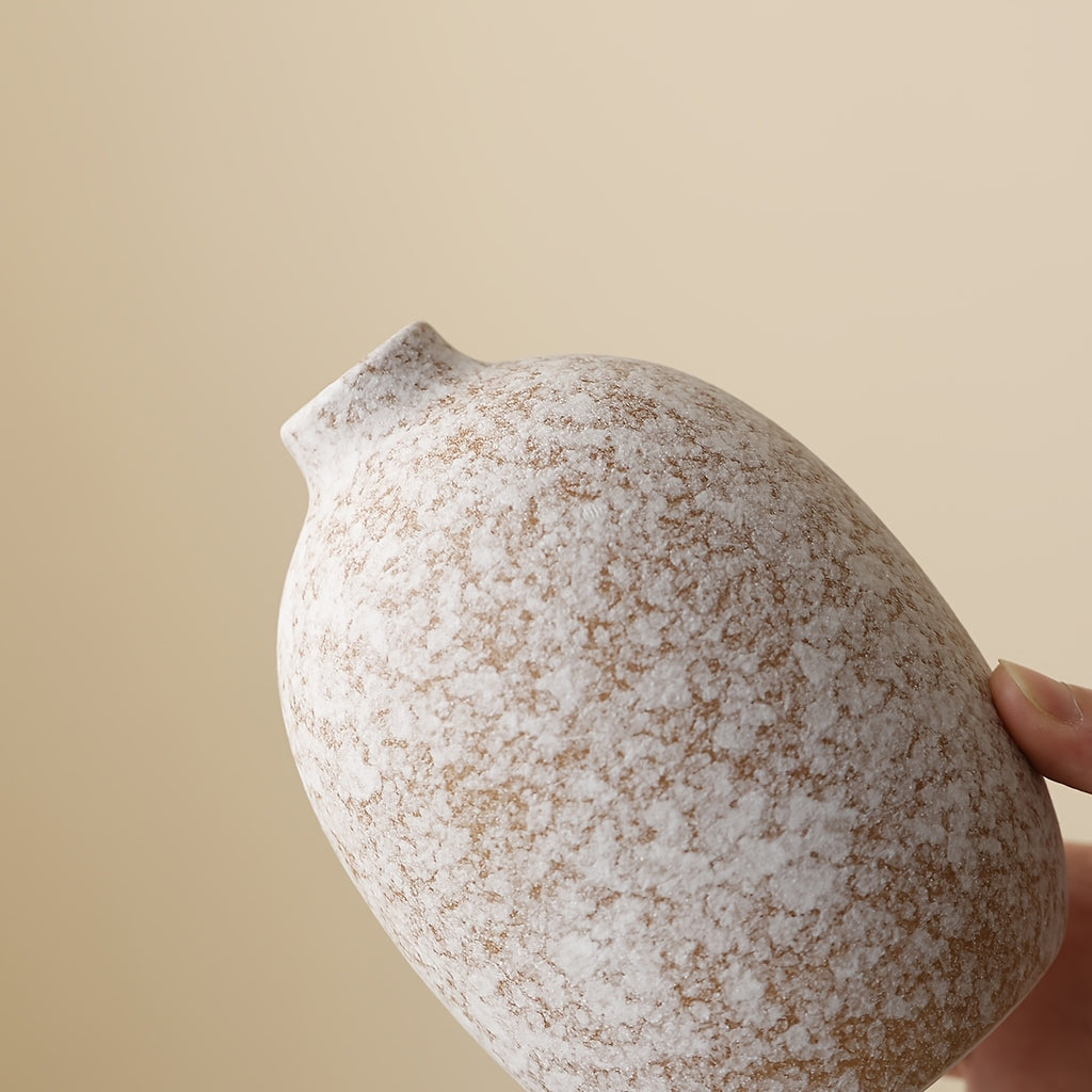 Elegant Vase Centerpiece 4pcs Modern Minimalist Ceramic Vase | Wabi-Sabi Style Neutral Tones, Cylindrical for Living Room, Dining Table, Entryway - Home Decor