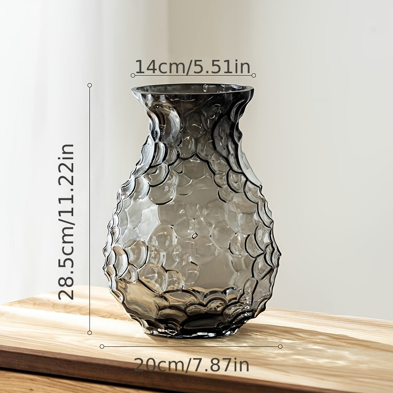 Elegant Transparent Glass Vase for Hydroponic Flower Arrangements, Perfect for Decorating Your Living Room Table
