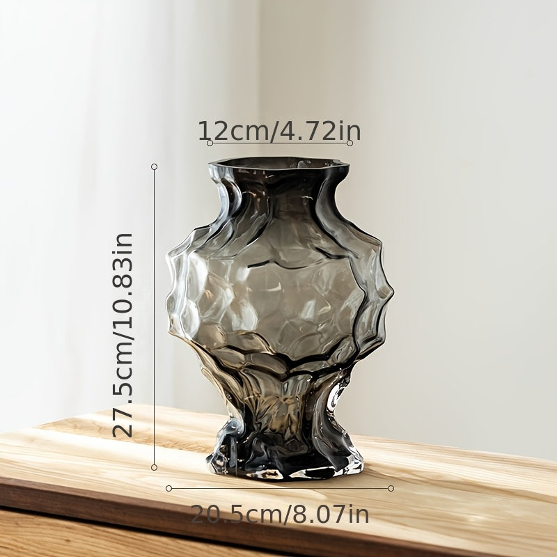 Elegant Transparent Glass Vase for Hydroponic Flower Arrangements, Perfect for Decorating Your Living Room Table