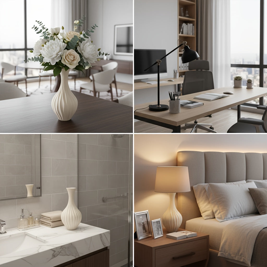 1pc Modern Geometric Vase - Shatterproof Hydroponic Plant Pot With Vertical Stripes Pattern - Durable Lightweight Plastic Suitable For Indoor\u002Foutdoor Decoration - Easy-to-clean Modern Centerpiece For Living Rooms, Offices, And Event Venues