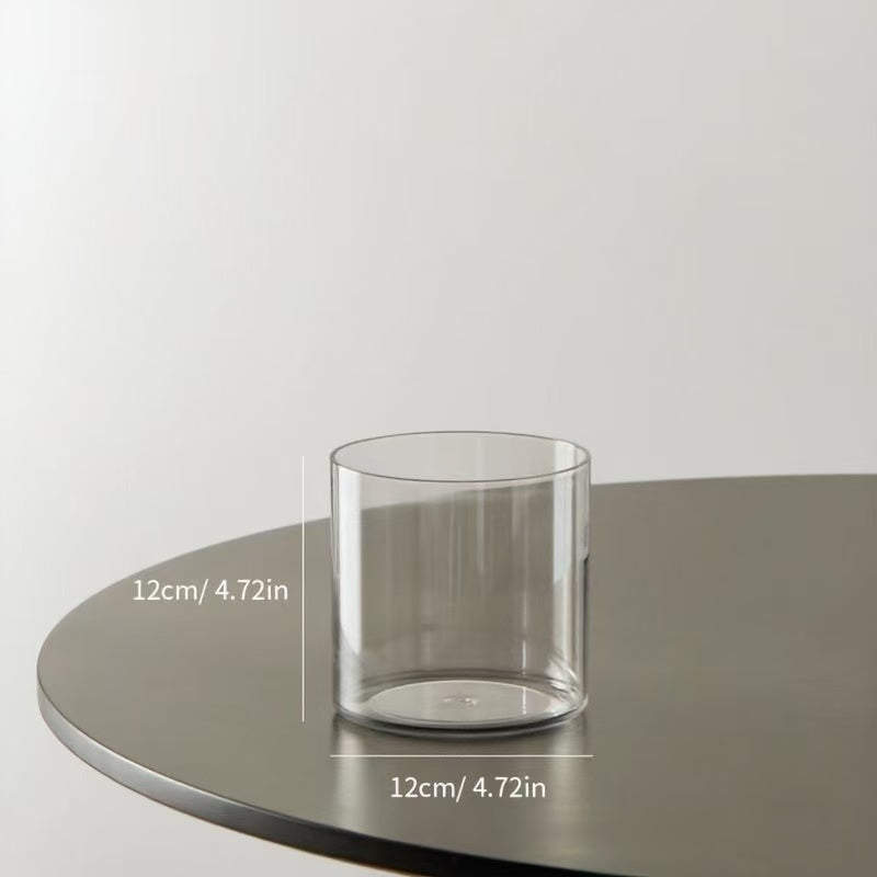 Contemporary Circular Acrylic Vase • Drop-Resistant Design • Ideal for Hydroponic Plants • Excellent Gift for Spouse • Perfect for Living Rooms, Windowsills, Offices, Desktops, Bedrooms, Kitchens