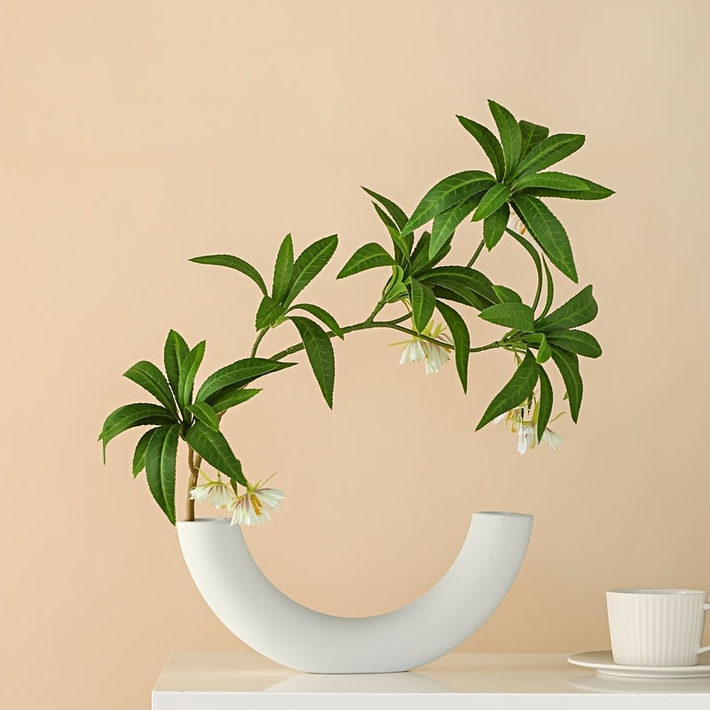 Elegant Vase Nordic Style 1pc Simple and Elegant Vase Furniture | High-End Living Room Soft Decoration Creative Accent