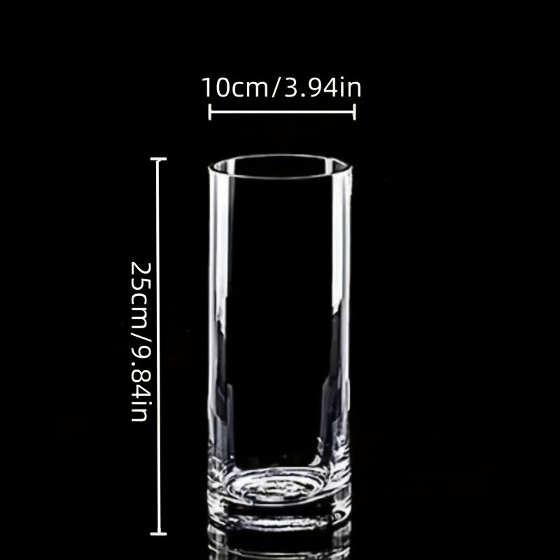 1pc • Acrylic Shatterproof • Large Diameter Transparent Vase • Straight Cylindrical Vase for Displaying Flowers
