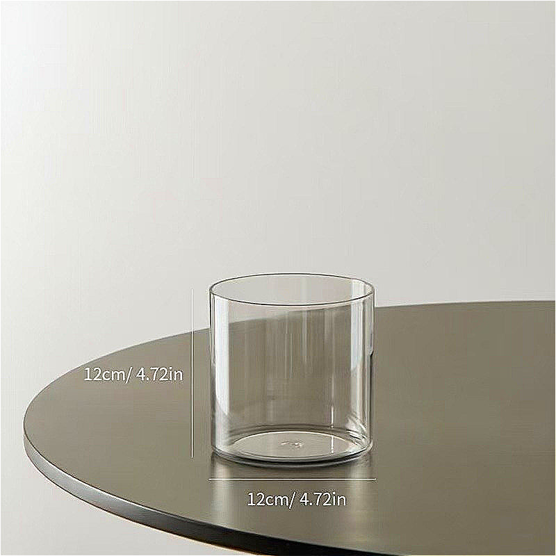 Contemporary Circular Acrylic Vase • Drop-Resistant Design • Ideal for Hydroponic Plants • Excellent Gift for Spouse • Perfect for Living Rooms, Windowsills, Offices, Desktops, Bedrooms, Kitchens