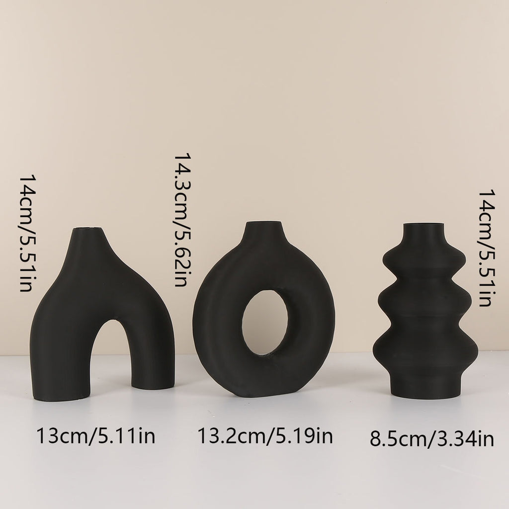 3pcs Artistic Vase. Home Decorations, Can Be Used to Insert Dried Flowers, Artificial Flowers. Suitable for Living Room Coffee Table, TV Cabinet, Bedroom Bedside Table, Dressing Table, Study Desk And Other Home Spaces