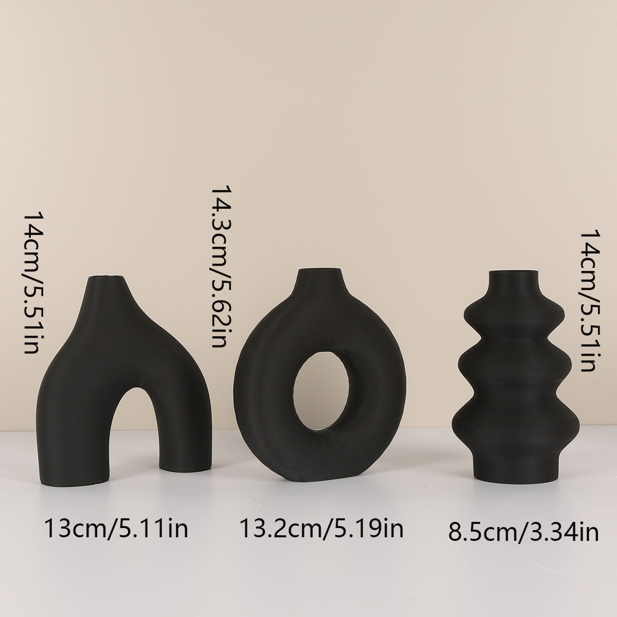 3pcs Artistic Vase. Home Decorations, Can Be Used to Insert Dried Flowers, Artificial Flowers. Suitable for Living Room Coffee Table, TV Cabinet, Bedroom Bedside Table, Dressing Table, Study Desk And Other Home Spaces