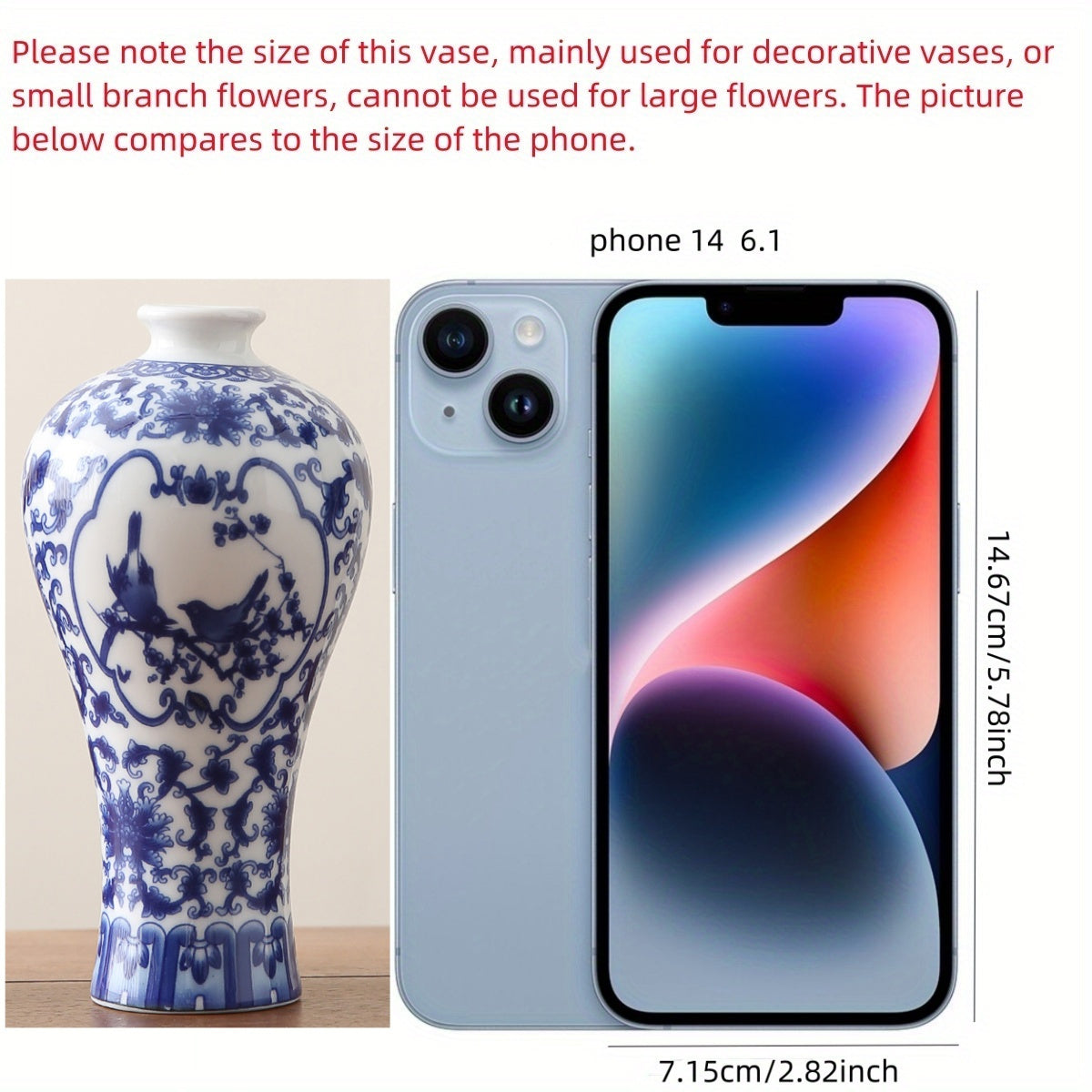 Classic Blue And White Ceramic Vase Set: Perfect for Home Decor And Gift Giving- Mother' S Day, Wedding, Or Any Special Occasion