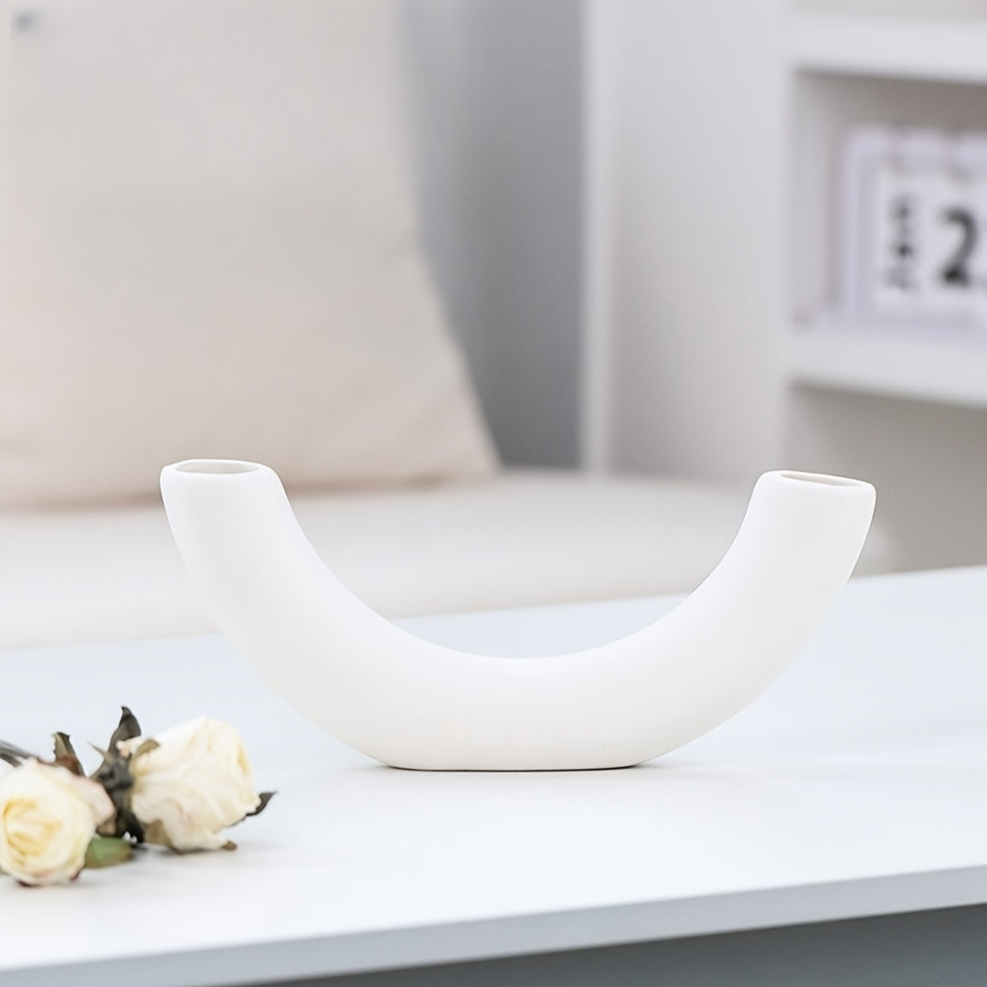 Elegant Vase Nordic Style 1pc Simple and Elegant Vase Furniture | High-End Living Room Soft Decoration Creative Accent