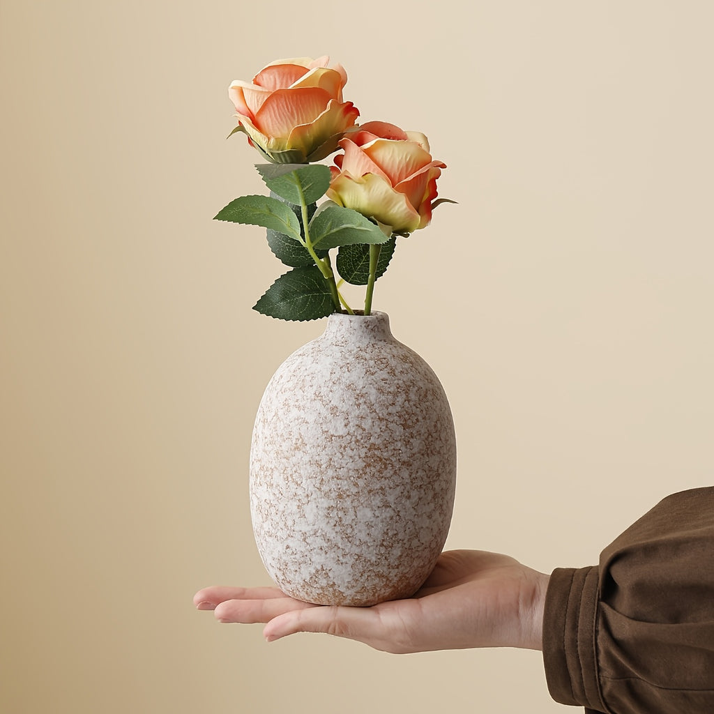 Elegant Vase Centerpiece 4pcs Modern Minimalist Ceramic Vase | Wabi-Sabi Style Neutral Tones, Cylindrical for Living Room, Dining Table, Entryway - Home Decor