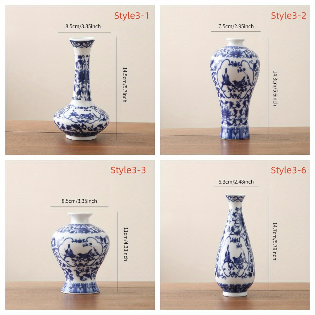 Classic Blue And White Ceramic Vase Set: Perfect for Home Decor And Gift Giving- Mother' S Day, Wedding, Or Any Special Occasion
