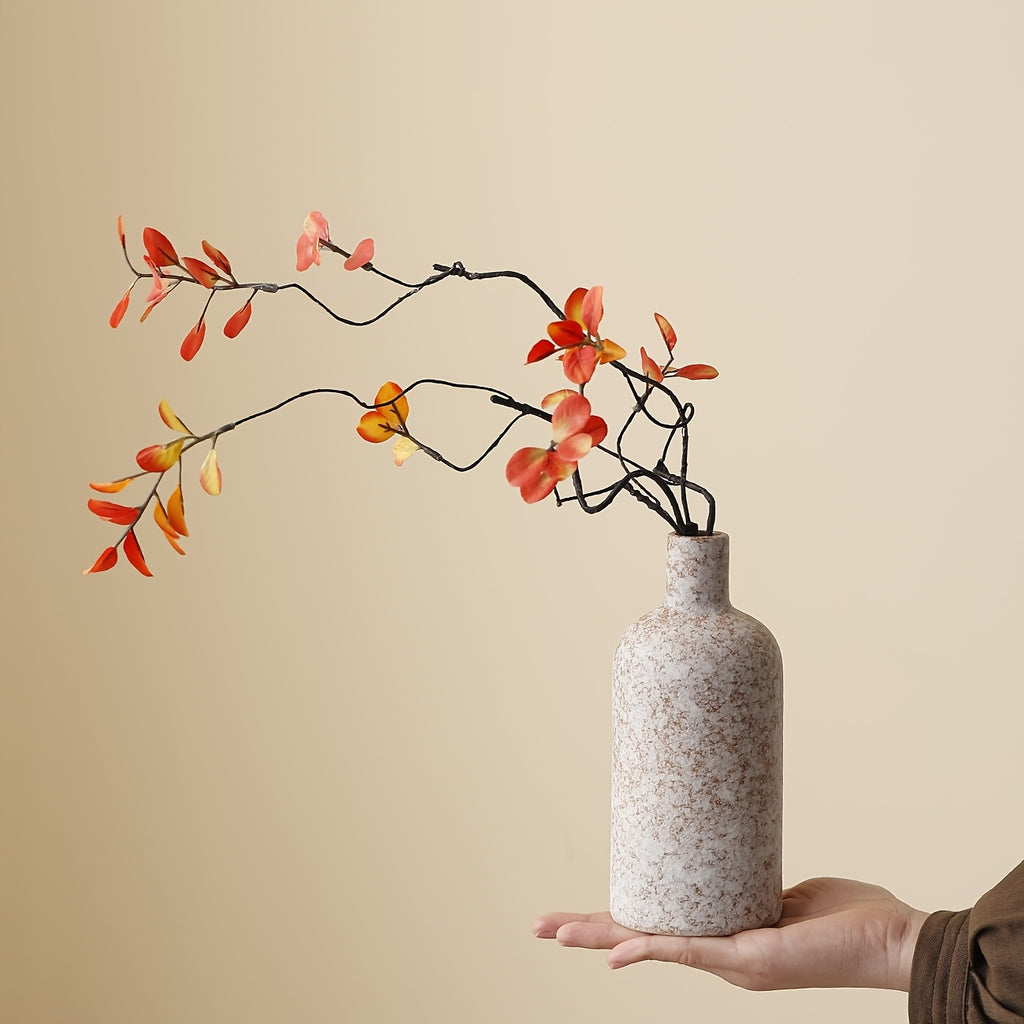 Elegant Vase Centerpiece 4pcs Modern Minimalist Ceramic Vase | Wabi-Sabi Style Neutral Tones, Cylindrical for Living Room, Dining Table, Entryway - Home Decor