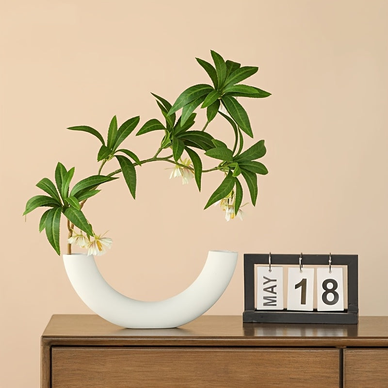 Elegant Vase Nordic Style 1pc Simple and Elegant Vase Furniture | High-End Living Room Soft Decoration Creative Accent